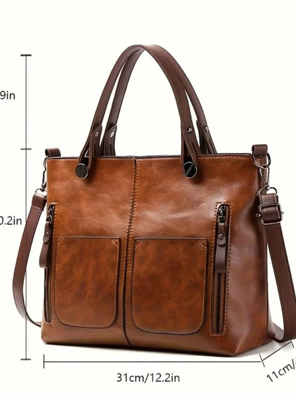 Unisex Commuter Bag Vintage Style Crossbody Bag Versatile Casual Shoulder Tote